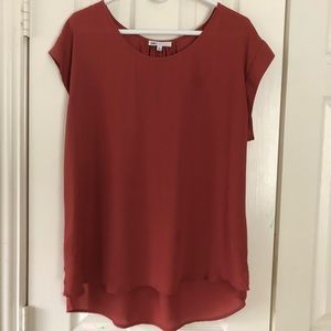 DR2 Burnt Orange Scoop-neck Blouse